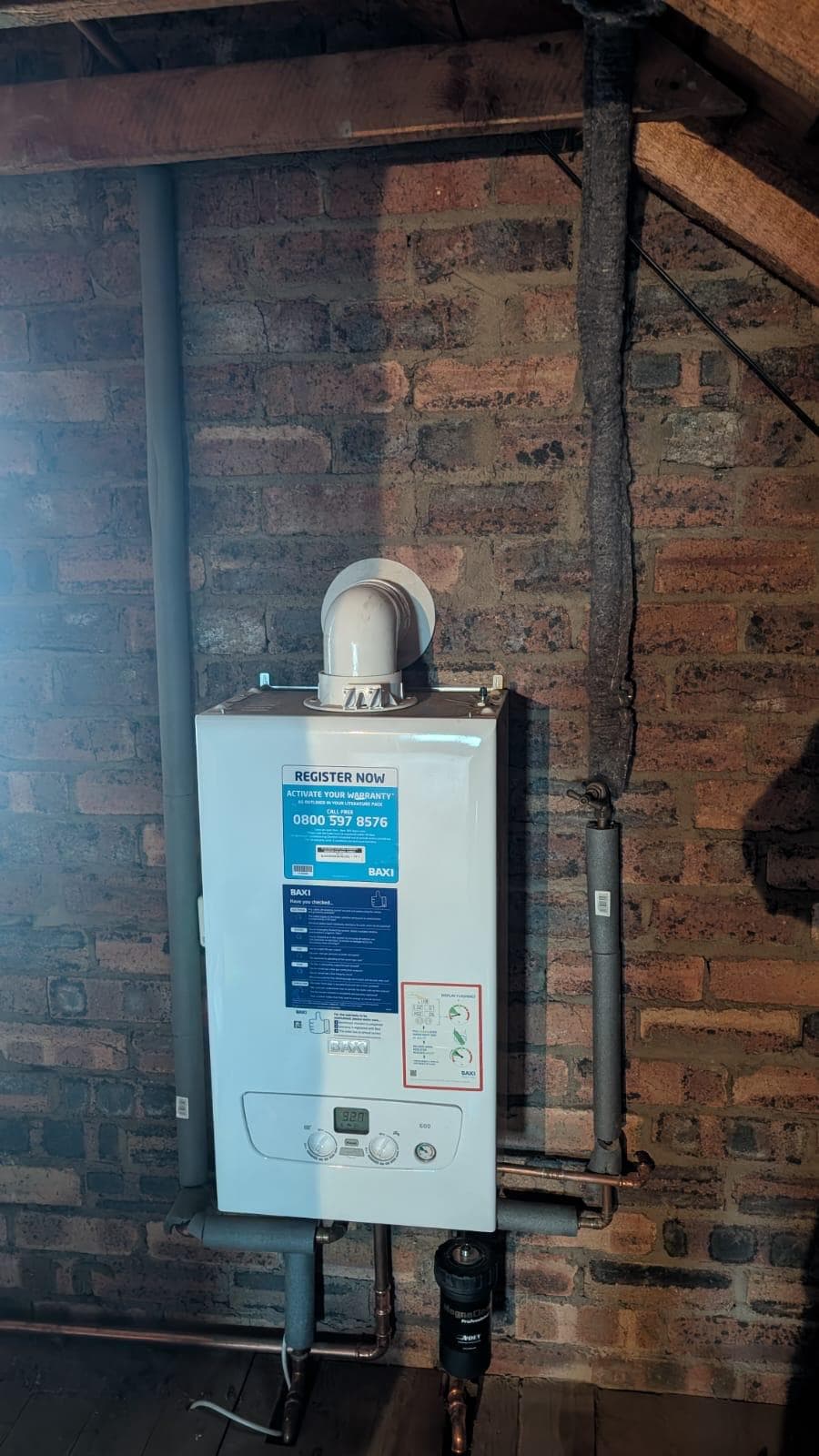 New combi boiler installation by Gas Safe engineers in Fife